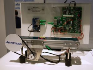 Figure 5. A miniature production line on the Renesas booth demonstrates the real-time capabilities of the RZ/T series for smart factories. 